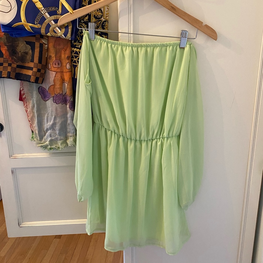 Sabo Skirt Chiffon Lightweight Green Dress